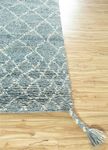 Tapis en laine - 180 x 120 cm - bleu foncé