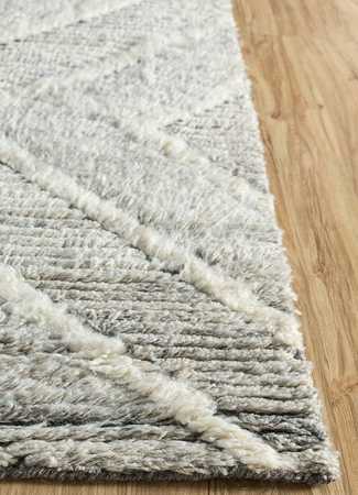 Tapis en laine - 300 x 200 cm - gris clair