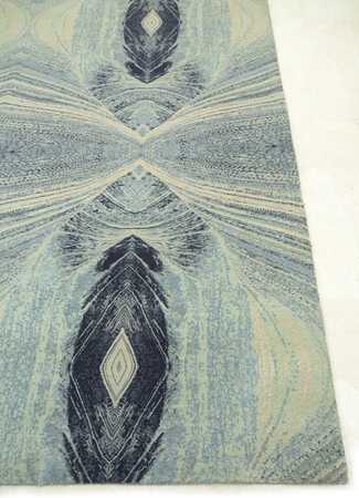 Alfombra de lana - 300 x 240 cm - azul claro