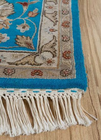 Tapis en laine - 300 x 240 cm - bleu