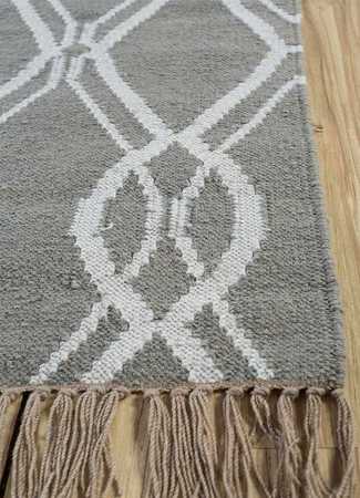 Wool Rug - 240 x 150 cm - light grey