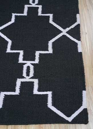 Wool Rug - 375 x 270 cm - black