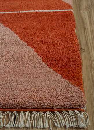 Tapis en laine - 240 x 150 cm - rouge clair