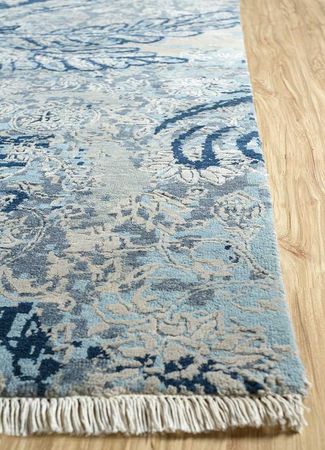 Tapis en laine - 300 x 240 cm - bleu clair