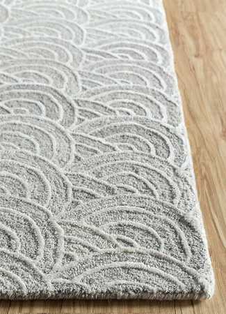 Tapis en laine - 240 x 150 cm - gris clair