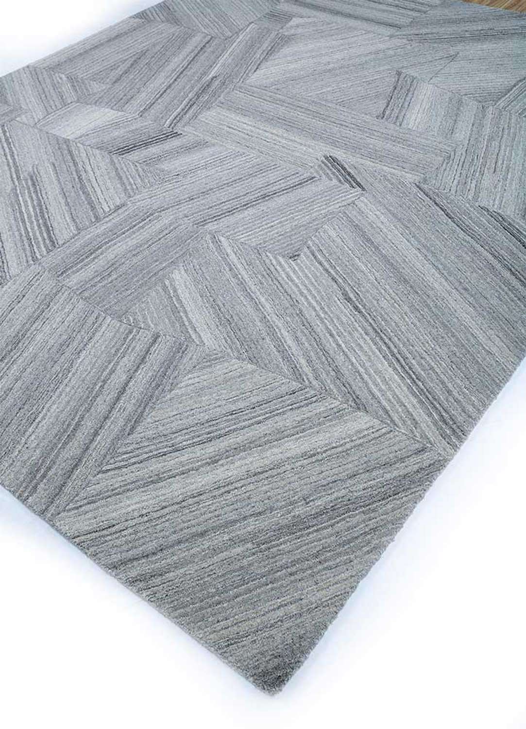 Alfombra de lana - 240 x 150 cm - gris claro