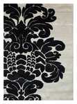 Tapis en laine - 240 x 150 cm - noir et blanc