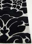 Tapis en laine - 240 x 150 cm - noir et blanc