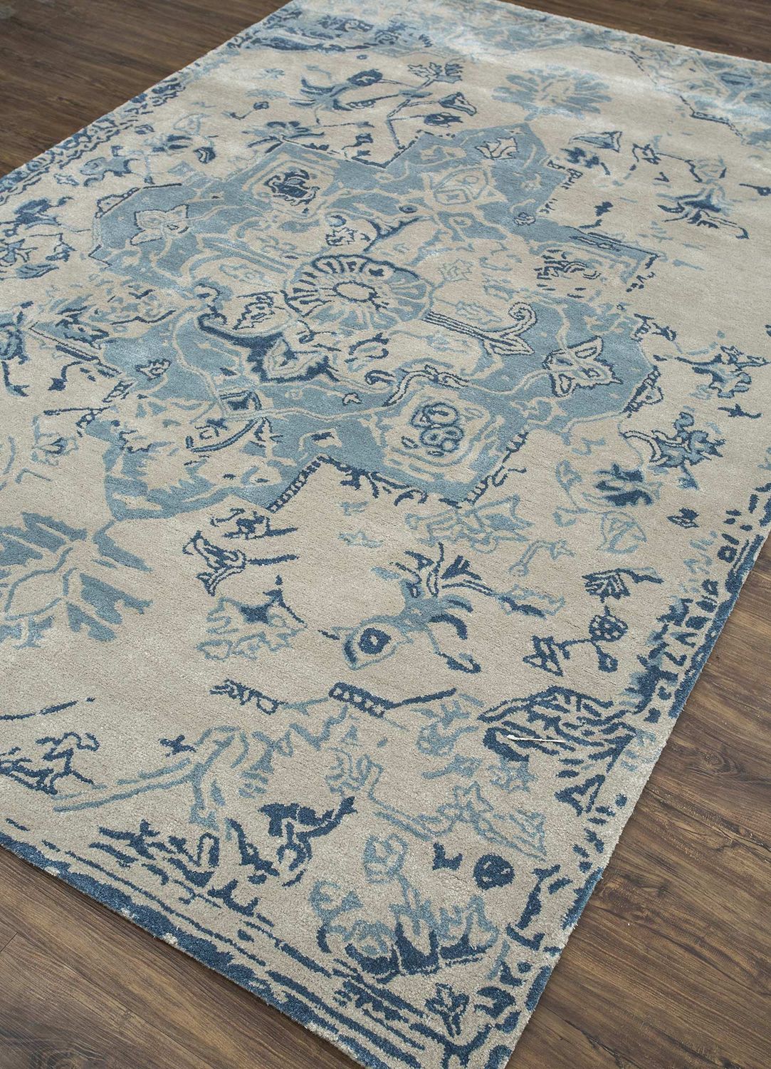 Tapis en laine - 240 x 150 cm - gris clair