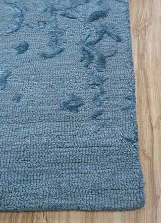 Wool Rug - 270 x 180 cm - blue