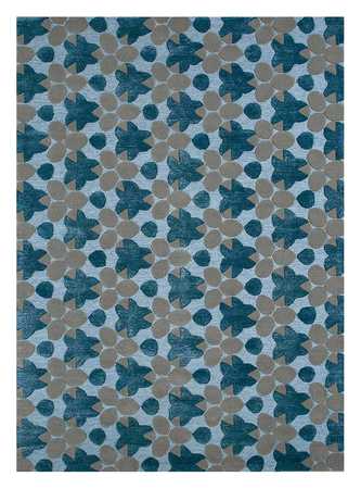 Tapis en laine - 240 x 170 cm - bleu