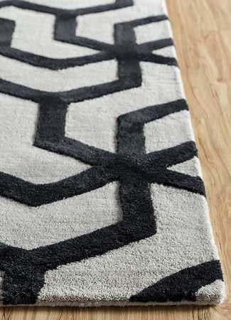 Wool Rug - 240 x 150 cm - grey