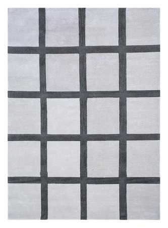 Alfombra de lana - 240 x 150 cm - gris claro