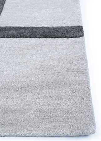 Alfombra de lana - 240 x 150 cm - gris claro