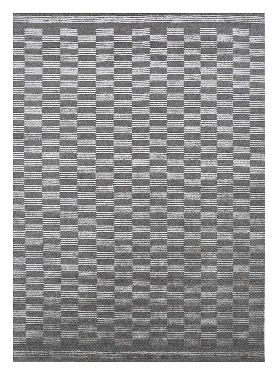 Tæppe - 300 x 240 cm - sort og hvid