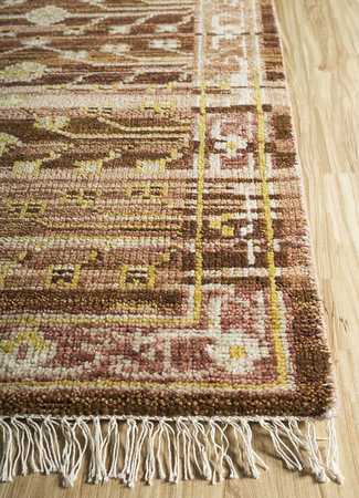 Tapis en laine - 300 x 240 cm - beige foncé