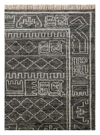 Alfombra de lana - 150 x 90 cm - antracita