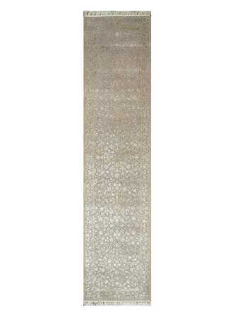 Tapis de couloir Tapis en laine - 395 x 98 cm - gris