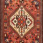 Tapis de couloir Tapis persan - Nomadic - 298 x 80 cm - rouge