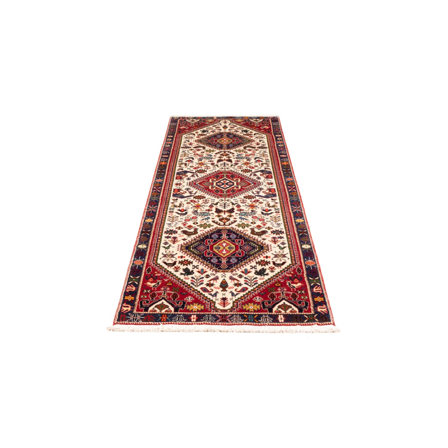 Tapis de couloir Tapis persan - Nomadic - 253 x 77 cm - crème