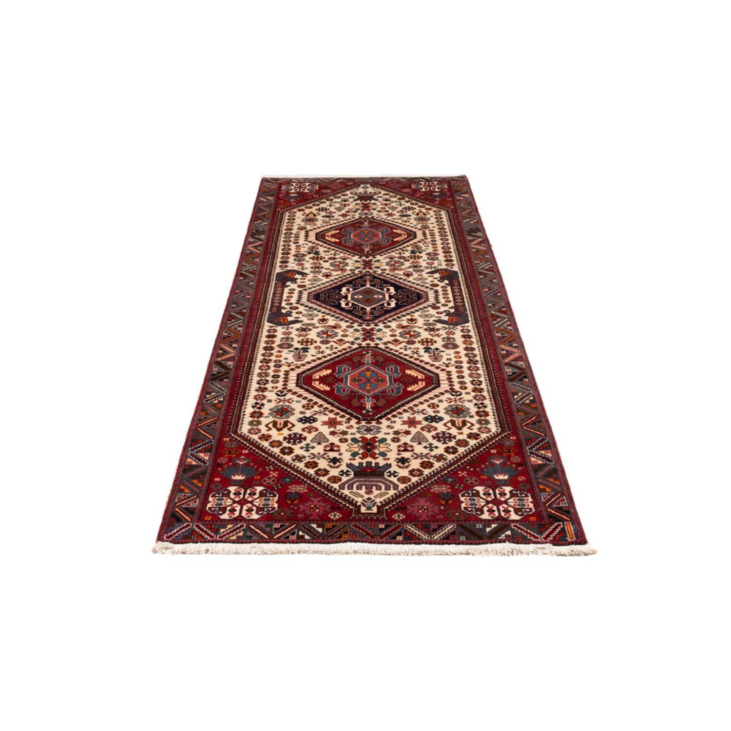 Tapis de couloir Tapis persan - Nomadic - 257 x 85 cm - crème