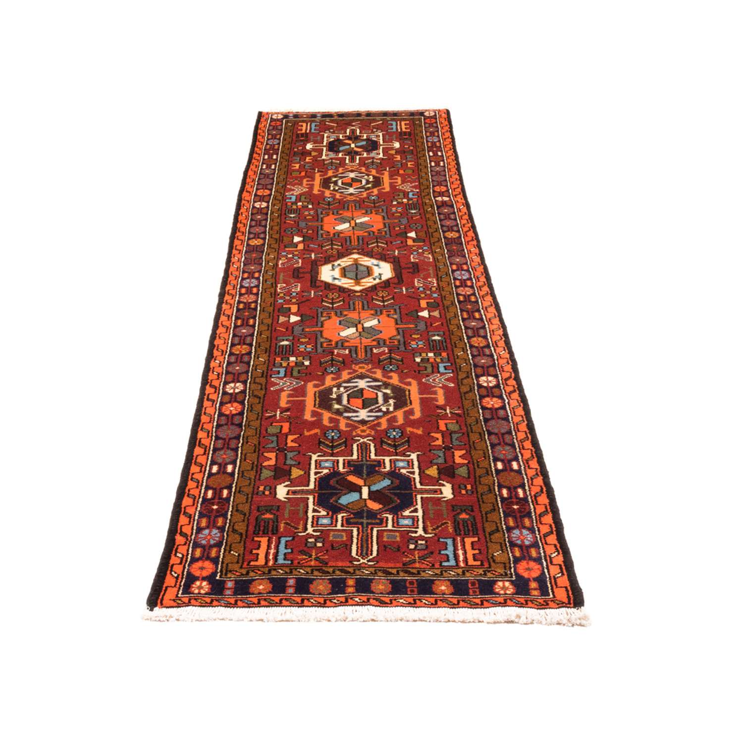 Tapis de couloir Tapis persan - Nomadic - 267 x 66 cm - rouge