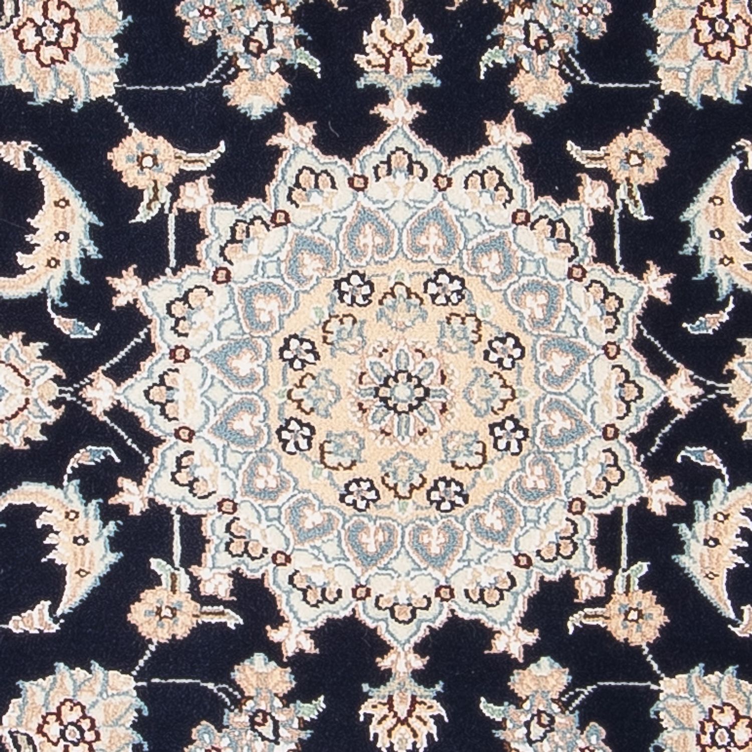 Alfombra Persa - Nain - Prima - 122 x 80 cm - azul oscuro