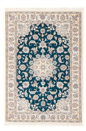 Tapis persan - Nain - Premium - 120 x 80 cm - vert foncé