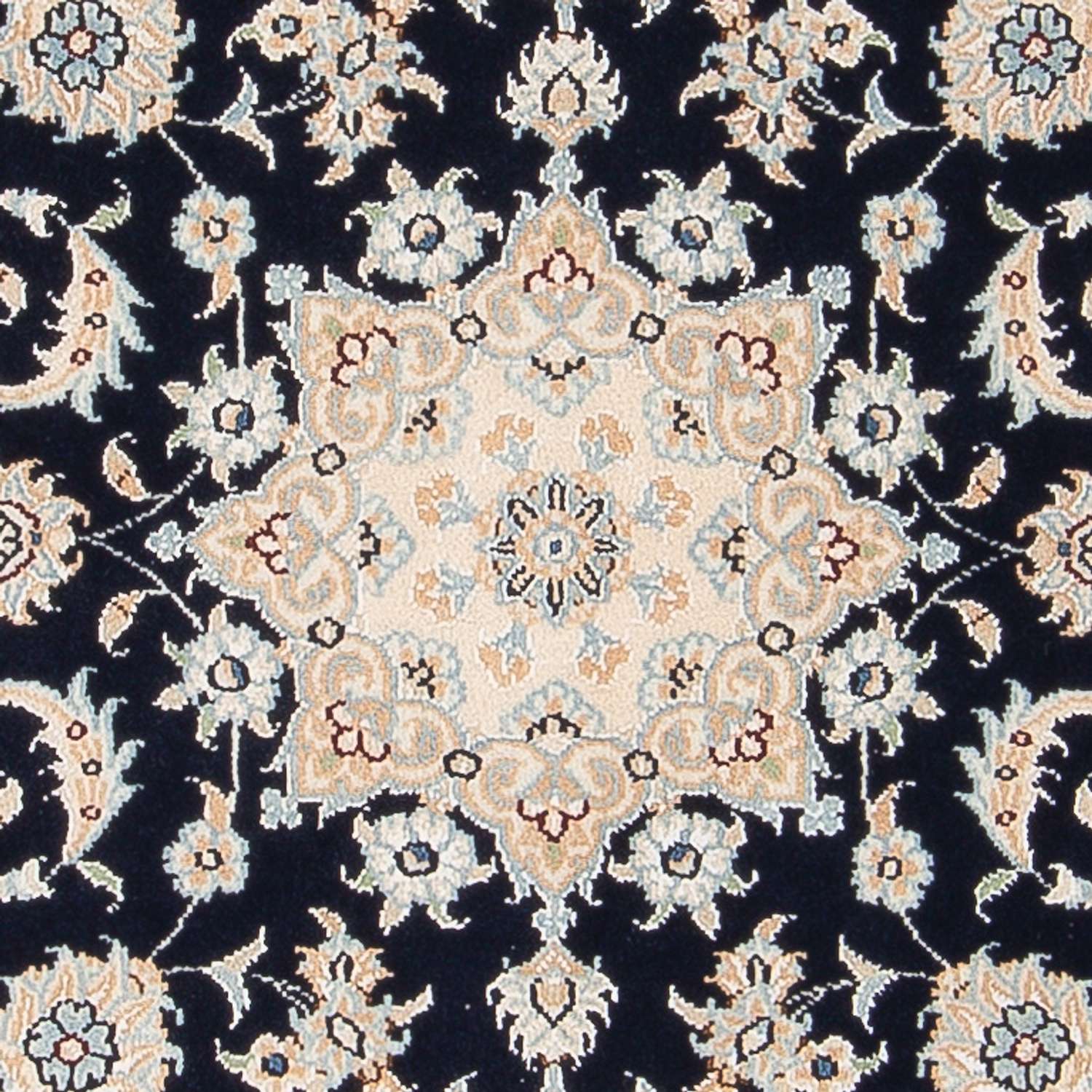 Tapis persan - Nain - Premium - 120 x 80 cm - bleu foncé