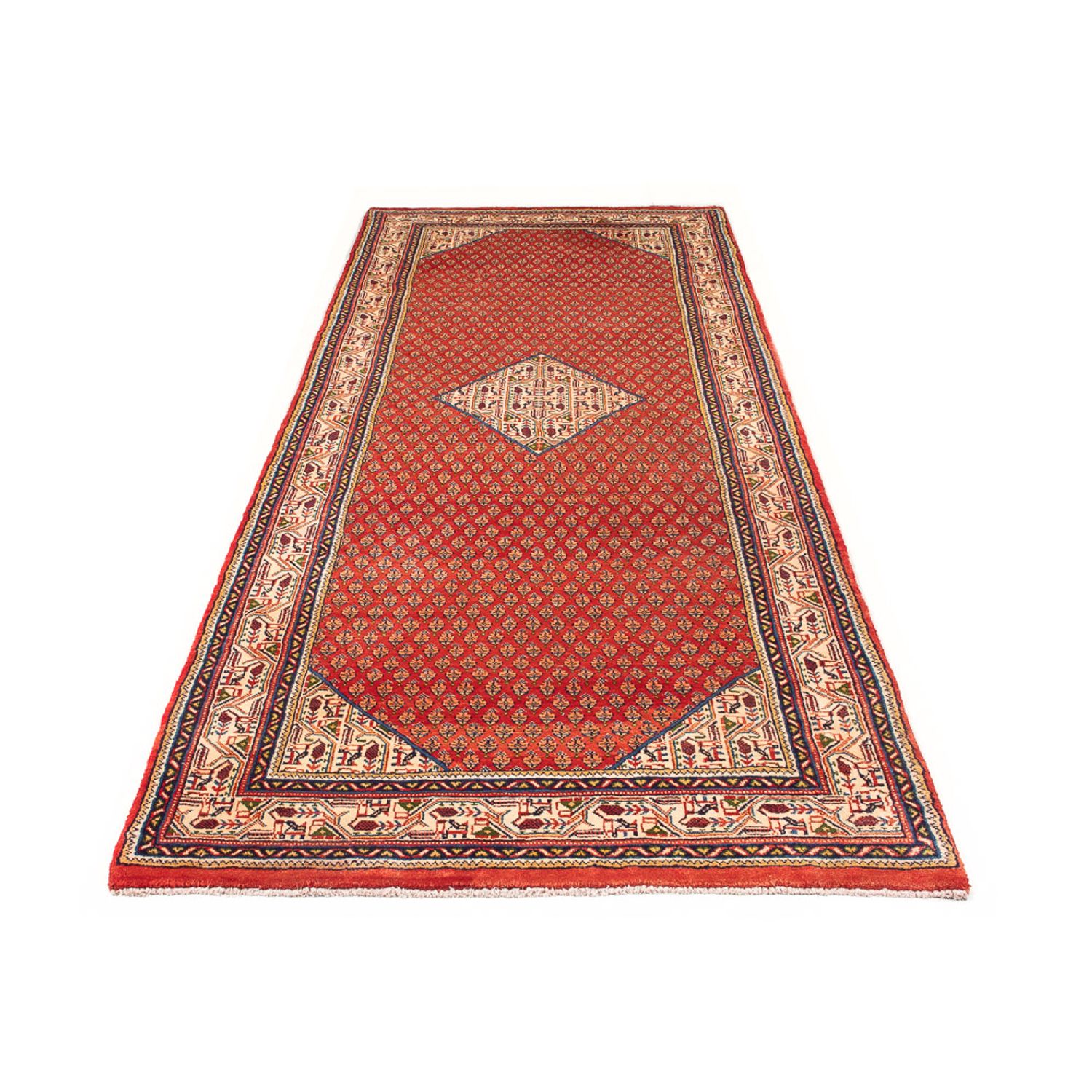 Tapis de couloir Tapis persan - Mir - 298 x 106 cm - rouge