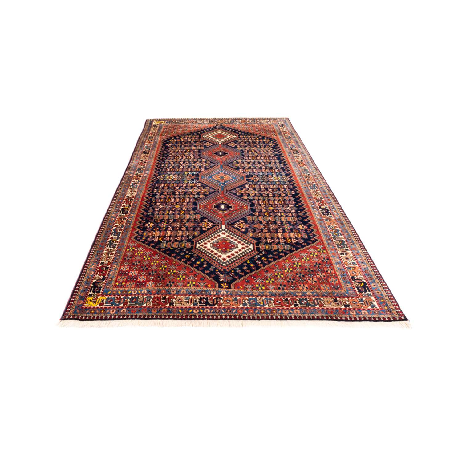 Tapis persan - Nomadic - 248 x 152 cm - bleu foncé