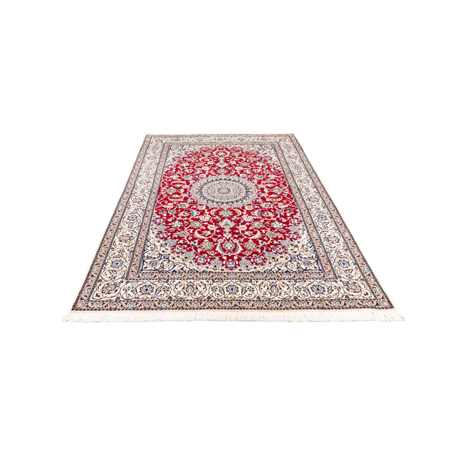 Tapis persan - Nain - 246 x 156 cm - rouge