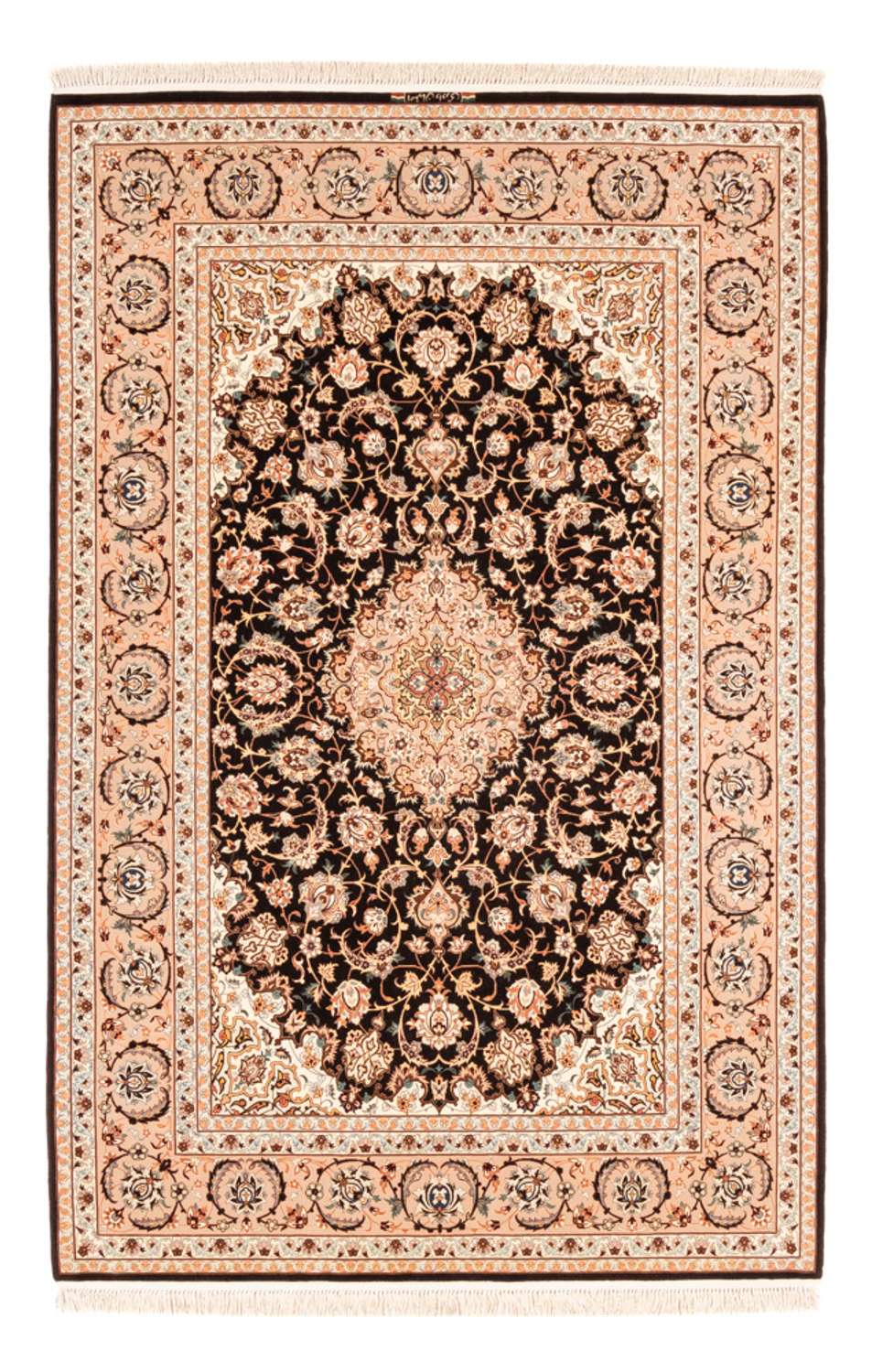 Løper Persisk teppe - Isfahan - premium - 227 x 148 cm - mørkeblå
