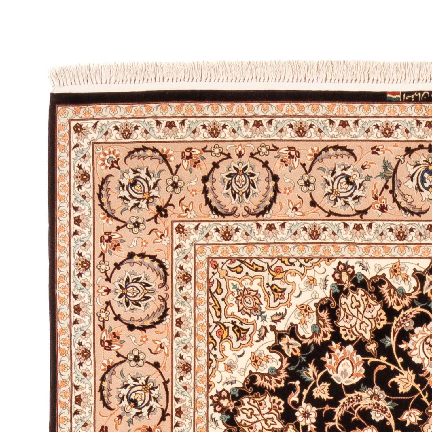 Løber Persisk tæppe - Isfahan - Premium - 227 x 148 cm - mørkeblå