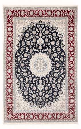 Tapis persan - Nain - 297 x 198 cm - bleu foncé