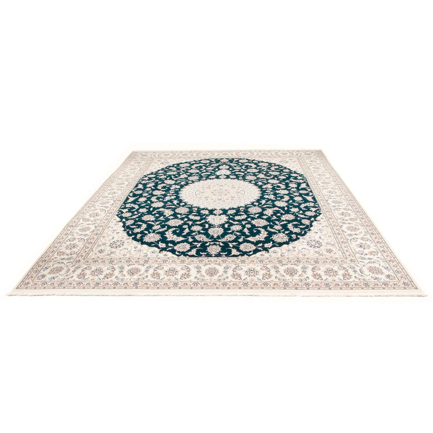 Tapis persan - Nain - Premium - 306 x 247 cm - vert