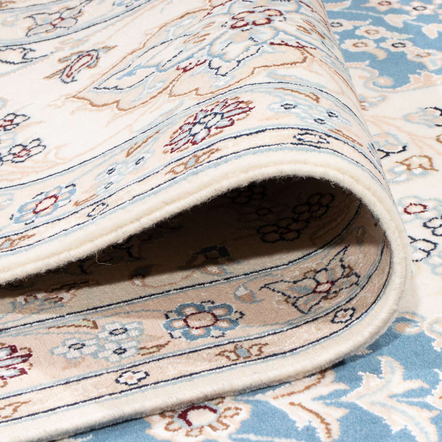 Tapete Persa - Nain - Premium - 348 x 245 cm - azul claro