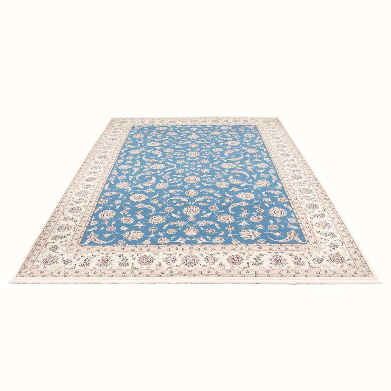 Tapis persan - Nain - Premium - 297 x 196 cm - bleu clair