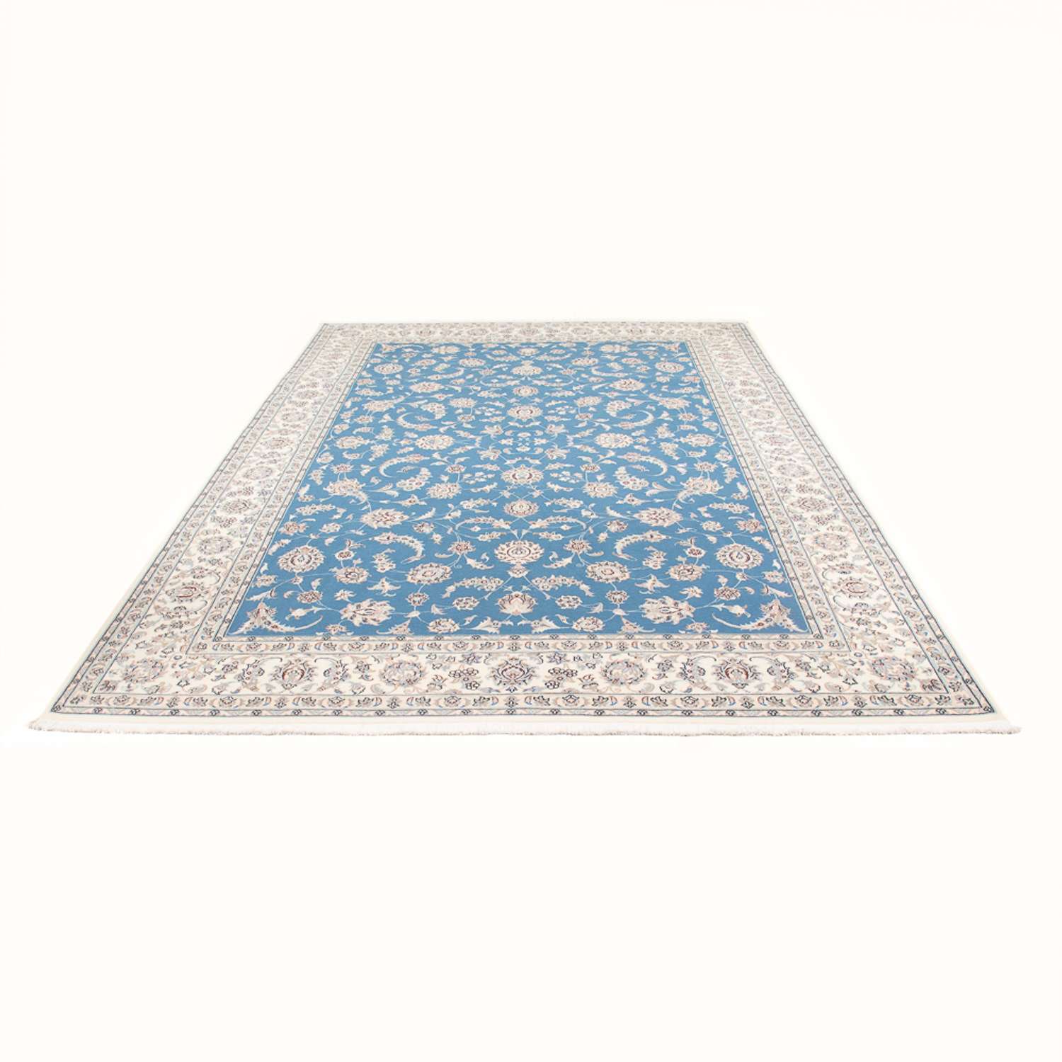 Tapete Persa - Nain - Premium - 302 x 200 cm - azul claro