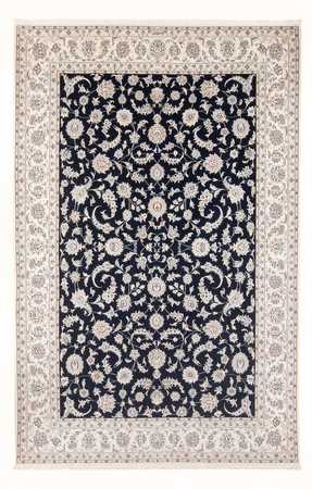 Tapete Persa - Nain - Premium - 294 x 197 cm - azul escuro