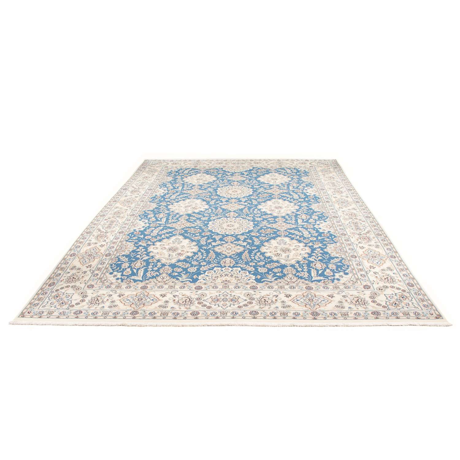 Tapete Persa - Nain - Premium - 335 x 247 cm - azul claro