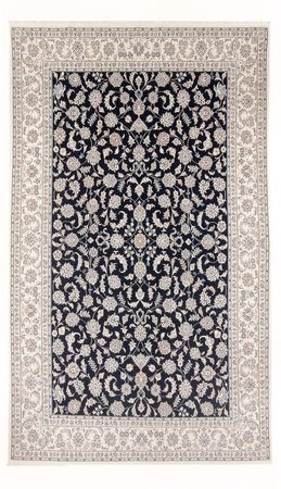 Tapete Persa - Nain - Premium - 303 x 196 cm - azul escuro