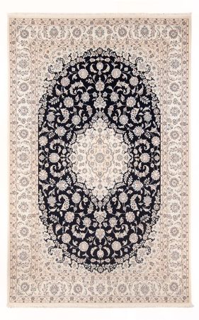 Tapis persan - Nain - Premium - 300 x 200 cm - bleu foncé