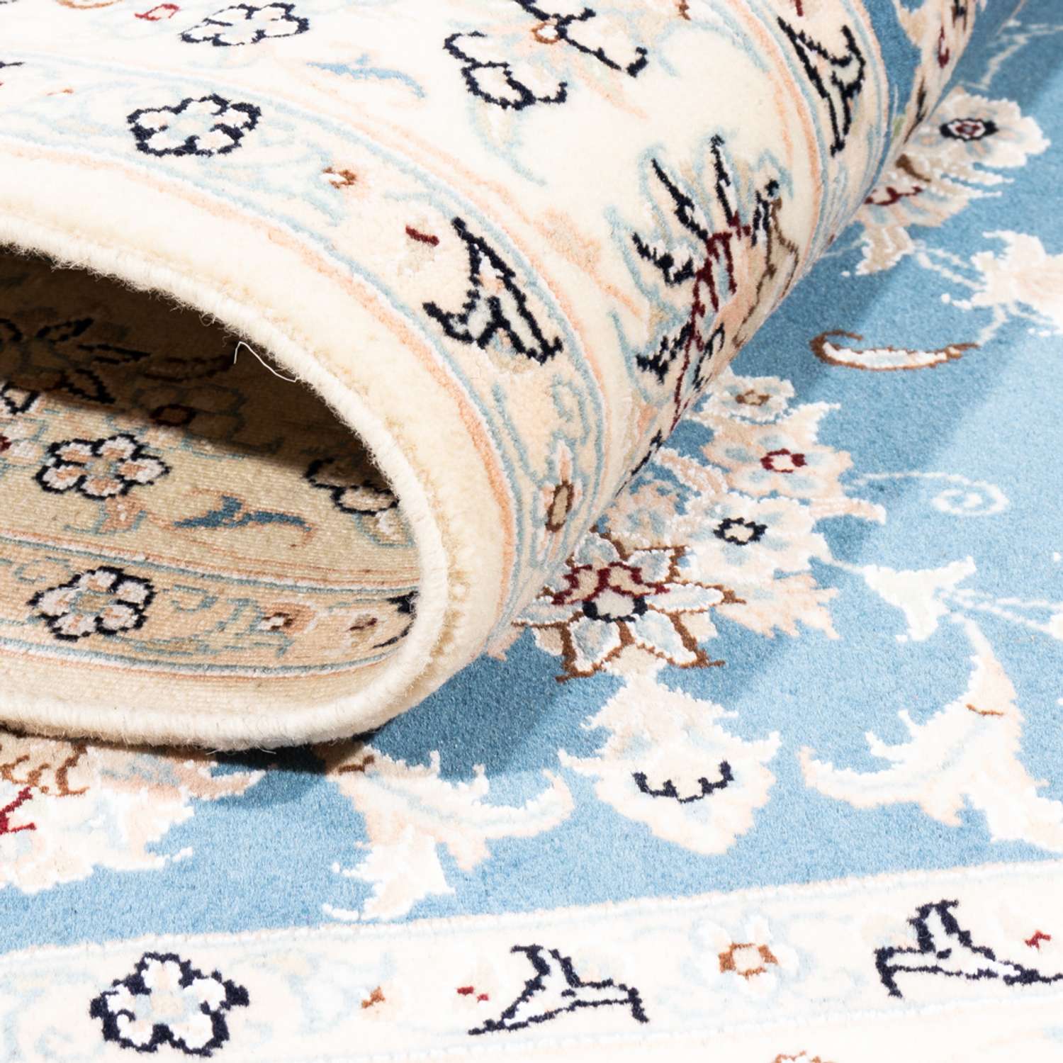 Perzisch tapijt - Nain - Premium - 176 x 121 cm - blauw