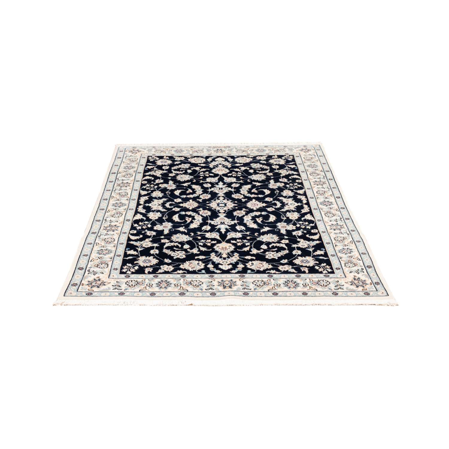 Alfombra Persa - Nain - Prima - 154 x 107 cm - azul oscuro