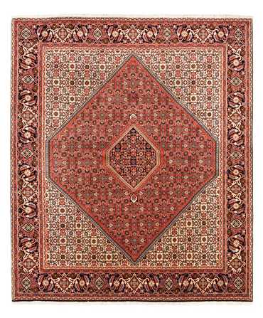 Tapis persan - Bidjar - 233 x 200 cm - rouge clair