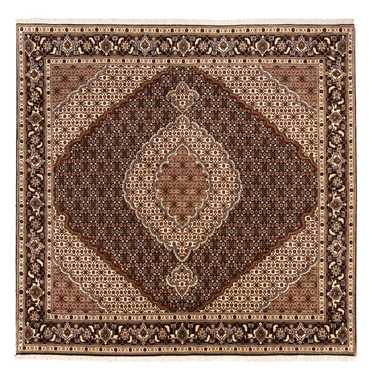 Persisk matta - Tabriz - Royal kvadrat  - 203 x 198 cm - mörk beige