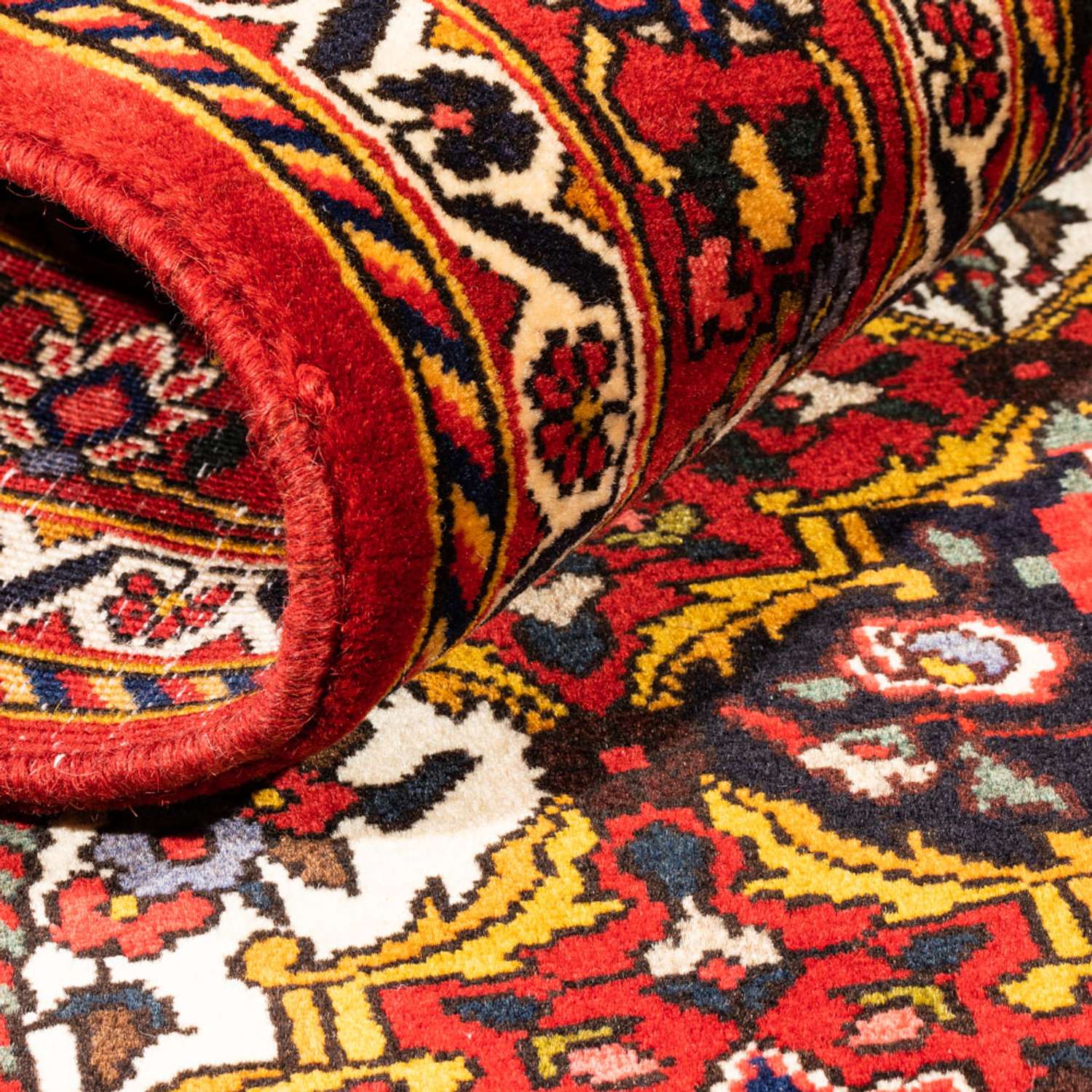 Perski dywan - Nomadyczny - 159 x 110 cm - bordowa czerwień