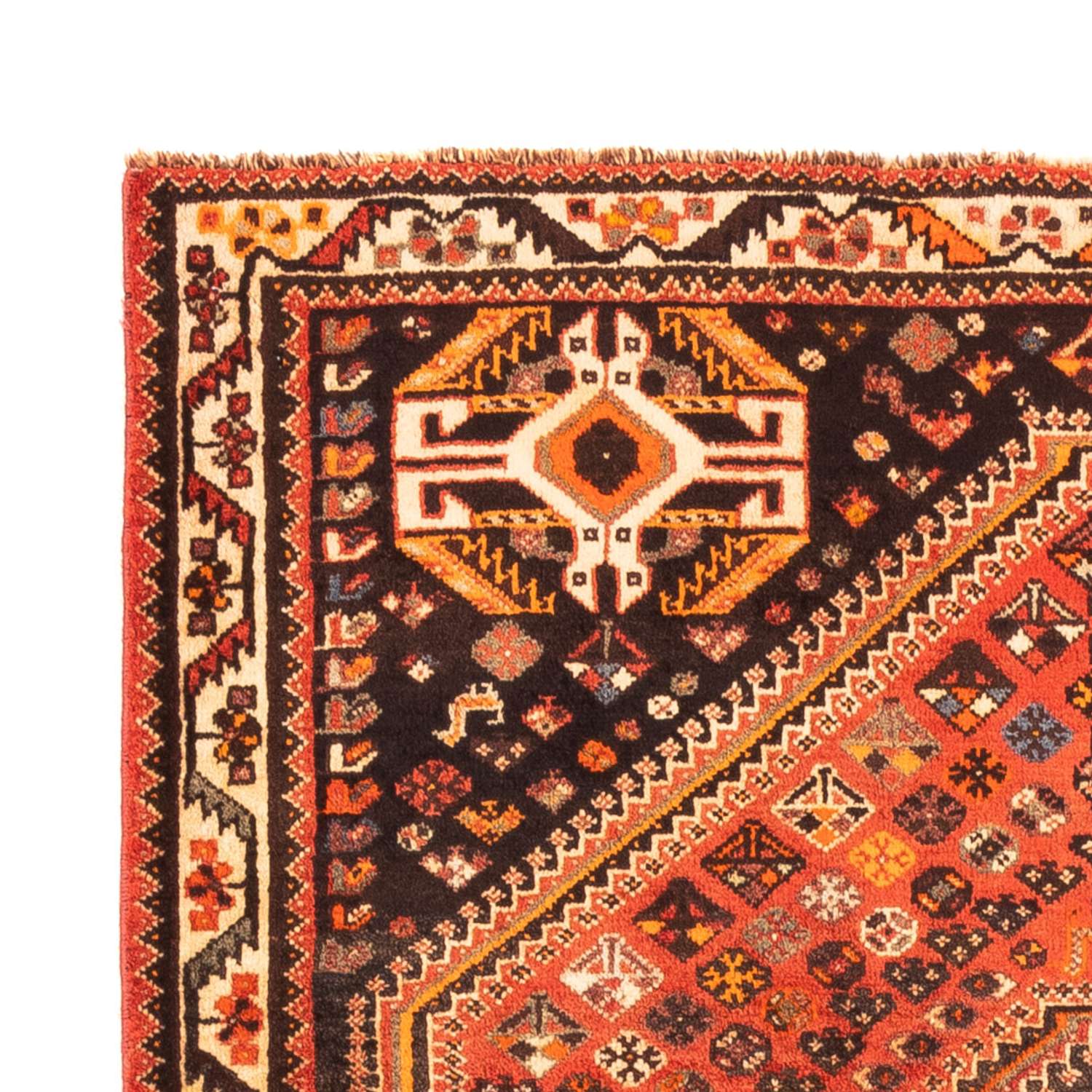 Tapis persan - Nomadic - 154 x 117 cm - rouge clair