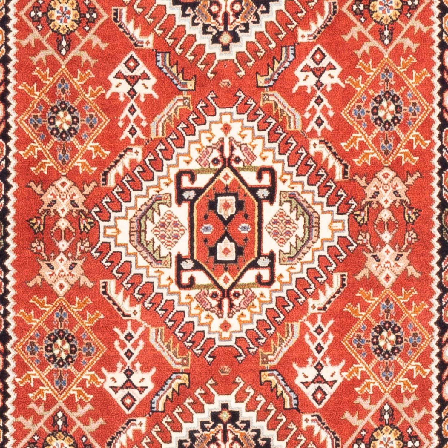 Corredor Tapete Gabbeh - Kashkuli Persa - 206 x 87 cm - laranja